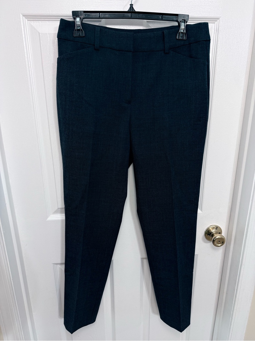 Brooks Brothers Dark Gray Wool Pants 4 Lanificio Di Tollegno Office Straight Leg